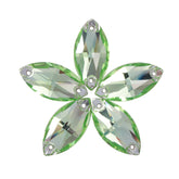 Peridot Navette Shape High Quality Glass Sew-on Rhinestones WholesaleRhinestone